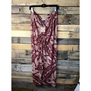 Resa X Jojo Ziggy Skirt Brown Bandana Print Mesh SKirt Size Large